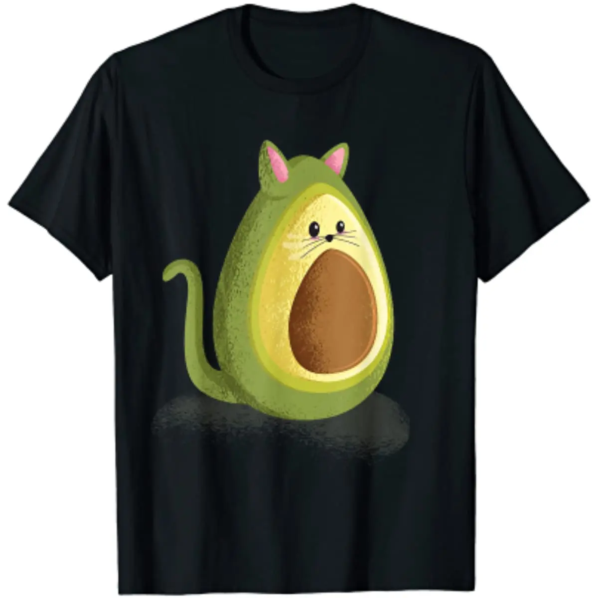 

Avocado Cat Lover Kitten T-Shirt Men Clothing Oversized T Shirt Casual Cotton Daily Four Seasons Tees Mens T Shirts