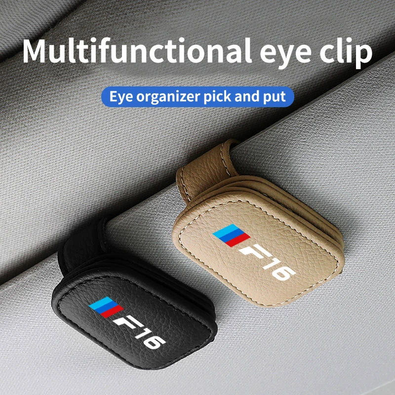 

Автомобильный держатель для солнцезащитных очков для BMW F16, многофункциональный зажим для очков, зажим для купюр, автомобильные аксессуары, ...