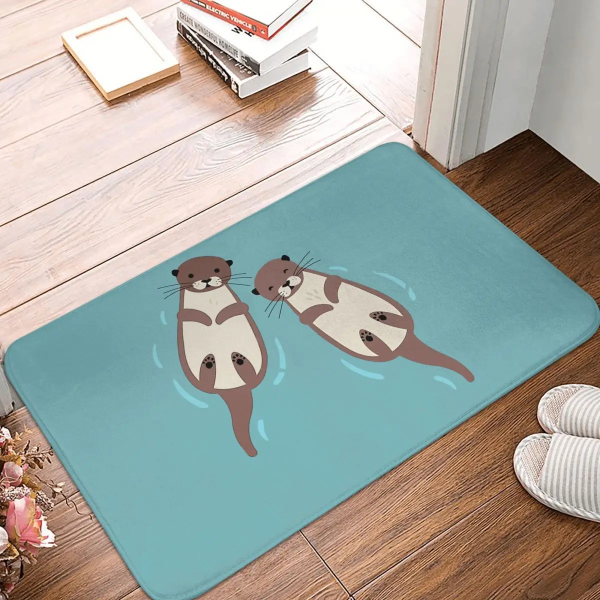 

Otters Anti-Slip Doormat Living Room MatOtter Pet Lover Balcony Carpet Entrance Door Rug Bedroom Decor