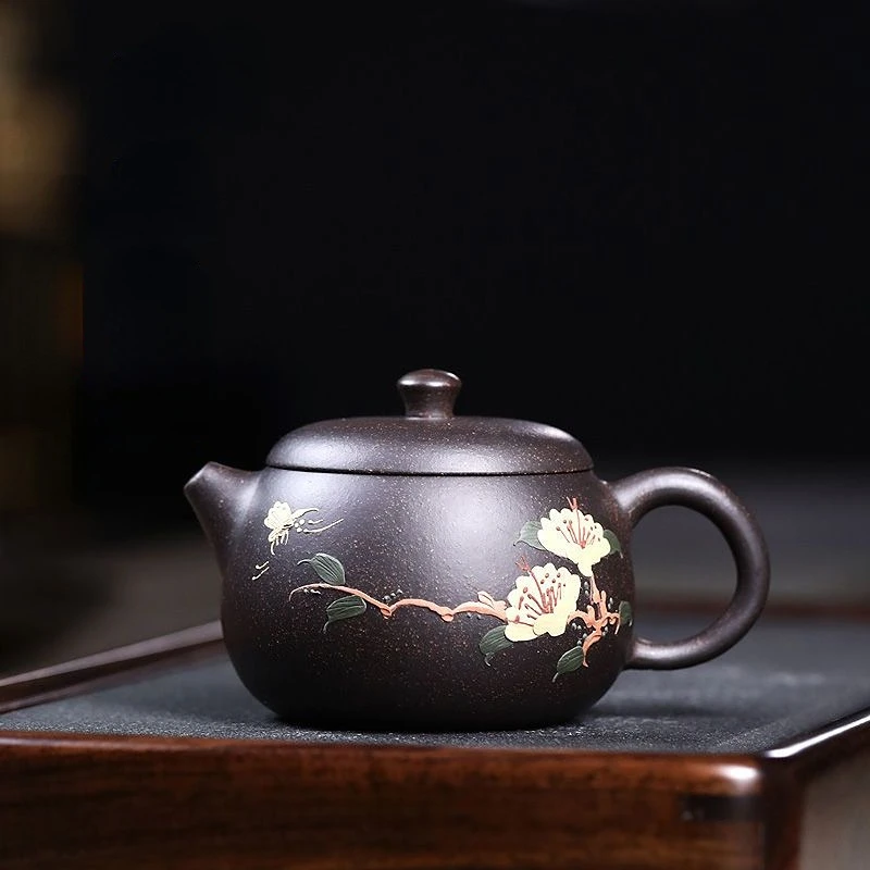 

Yixing Handmade Purple Clay Teapot Hand Painted TeaSet Cup Drinking Utensil Kettle Tea Set Accessories