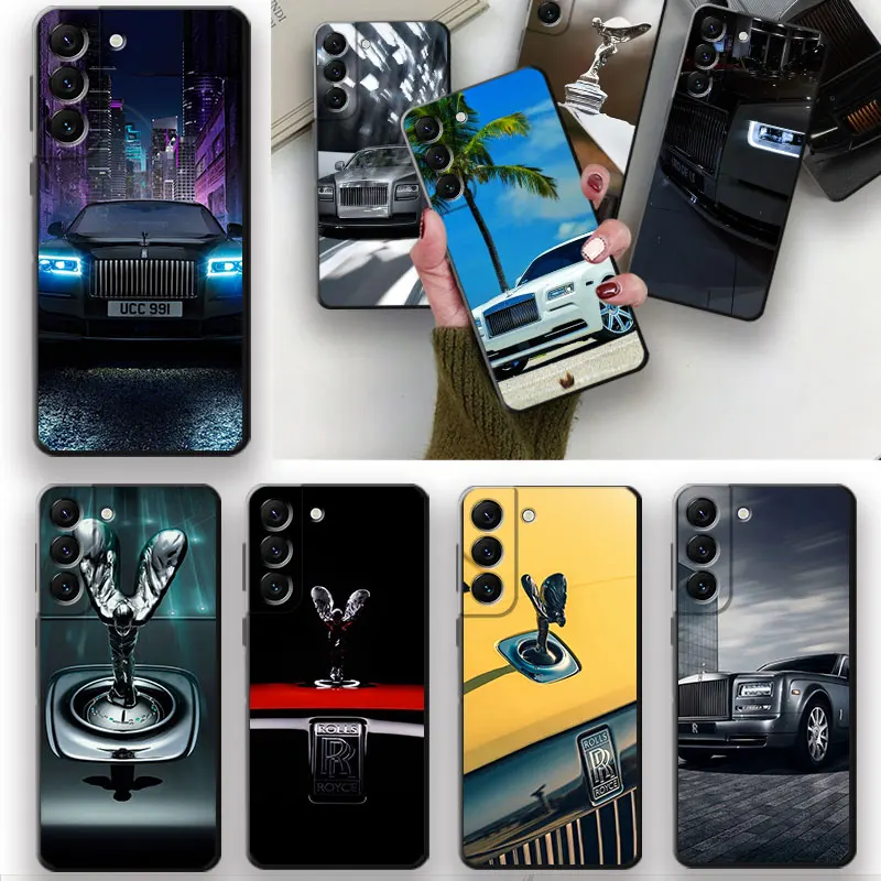 

For Samsung Galaxy S23 S22 S21 S20 S10 S10e S9 FE Plus Lite Ultra 4G 5G Silicone Shell Rolls Royce Luxury Sports Car