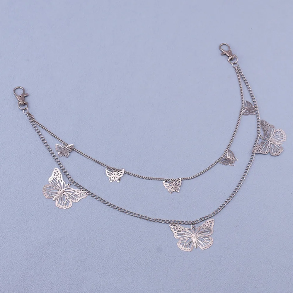 Цепочки на талию для женщин металлические полые цепи-бабочки украшения джинсов