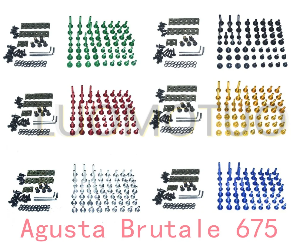 Motorcycle Complete Fairing Bolts Kit Bodywork Screws For Fit MV Agusta Brutale 675 2012-2014