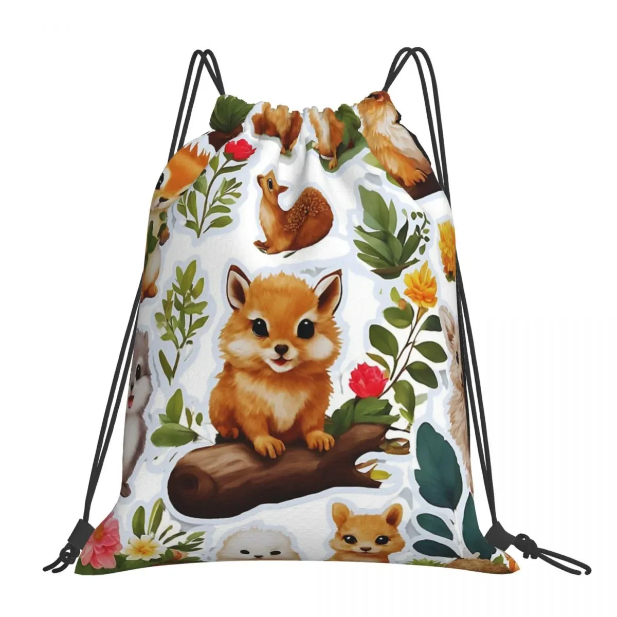 

Милые рюкзаки с наклейками в виде животных, Модные Портативные Сумки на шнурке, сумка на шнурке, карманная спортивная сумка, сумки для книг для студентов