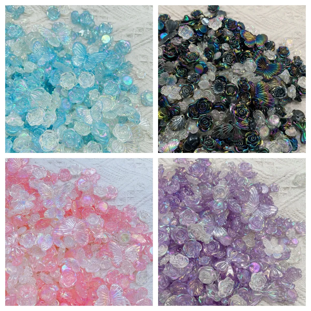 

50 г/упаковка, акриловые прозрачные бусины