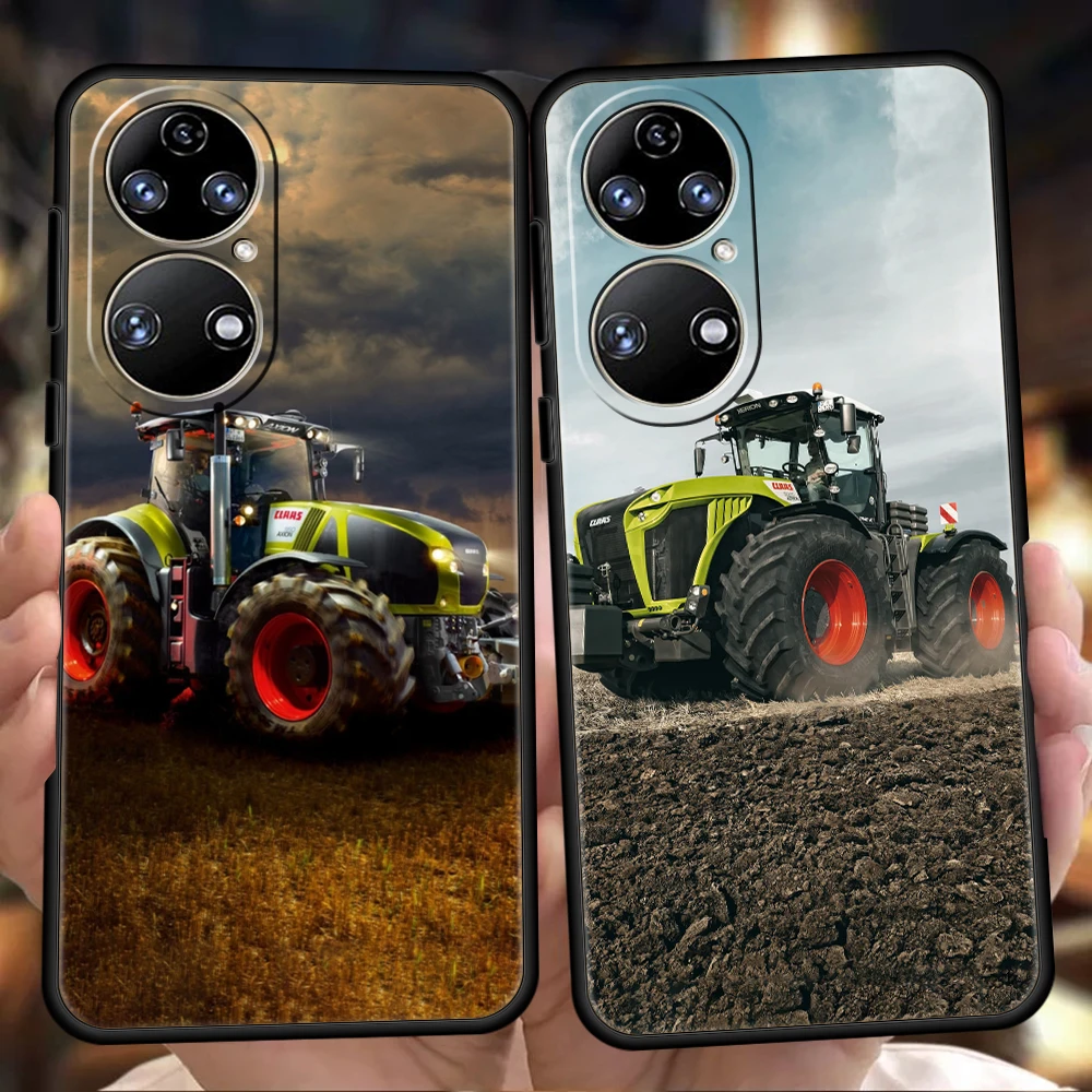 

Farm Bulldozer Phone Case for Huawei P20 P30 P50 Pro P20 P30 P40 Lite Y6 Y7 Y9 Y7A Y6P Y9S 2019 P Smart Z 2021 Soft Cover Coque