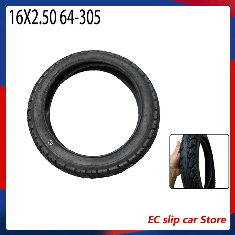 

16x2.50 64-305 Outer Tire 16 Inch Cover Tyre for Electric Bikes (e-bikes), Kids Bikes, Small BMX and Scooters