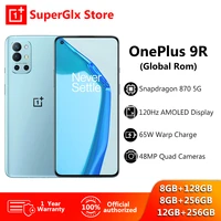 Original Global Rom OnePlus Smartphone Snapdragon 870 8GB 128GB 6 55 120Hz AMOLED Screen 65W Warp Mobile Phone