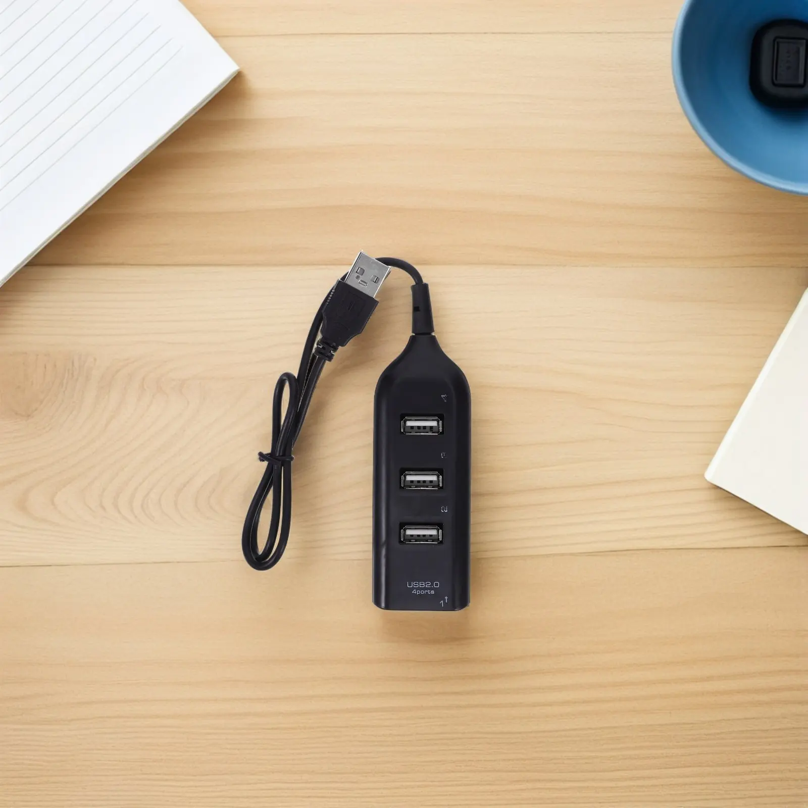 Фото 4-портовый USB 2.0 хаб-сплиттер повышенной прочности для ноутбуков, настольных компьютеров, планшетов, быстрая синхронизация данных, USB-хаб для компьютера №2