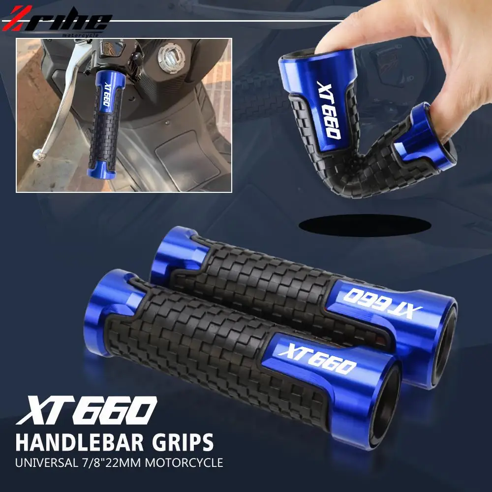 

7/8"22mm Motorcycle Anti-Slip Handle Bar Handlebar Hand Grips For YAMAHA XT660R XT660E XT660 XT 660 R E 1990-2017 2016 2015 2014