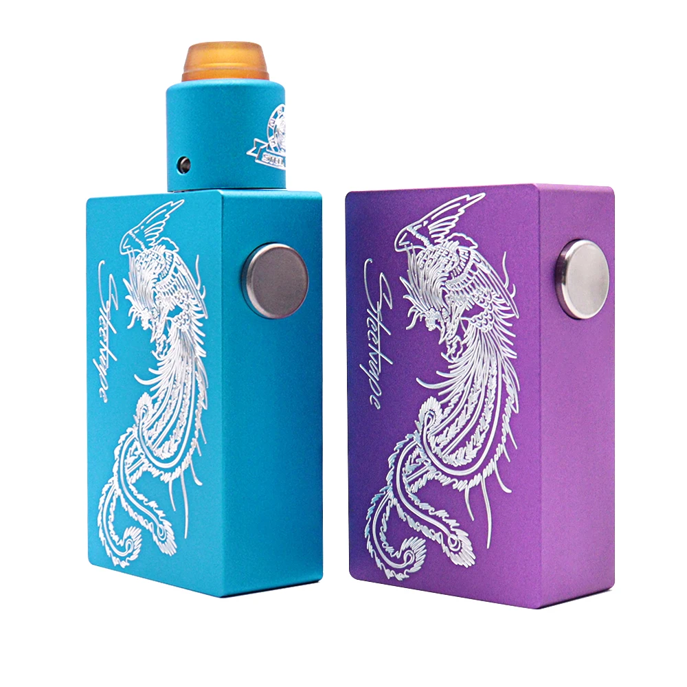 

E-cig Vape Box Mod Kit Steel Vape Phoenix Bottom Feeder MOD Rda Kit 510 Thread 18650 Battery Vapor Box Mod Kit Mechanical Vape