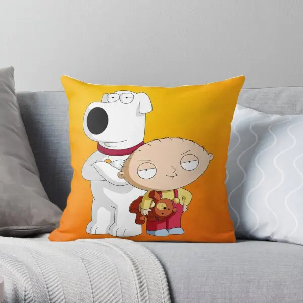 

Brian And Stewie Printing Throw Pillow Cover Waist Wedding Fashion Throw Car Soft Office Fashion Square Pillows not include