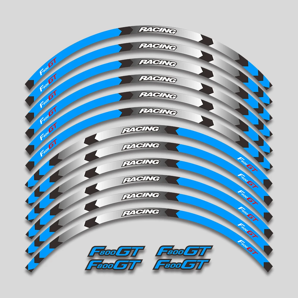 

High quality motorcycle wheel decals waterproof Reflective stickers rim stripes For BMW f800gt f 800gt F800 GT