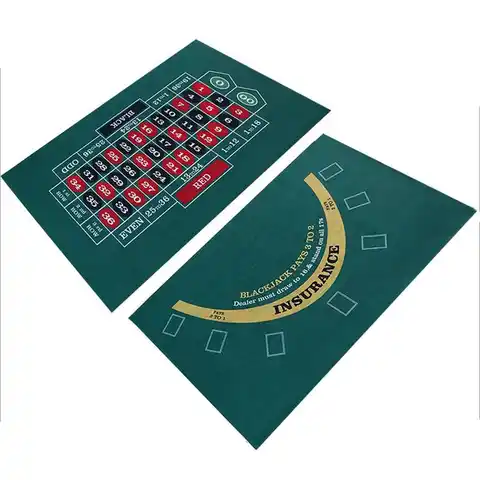 Двусторонний покерный коврик для стола и черного журнального столика