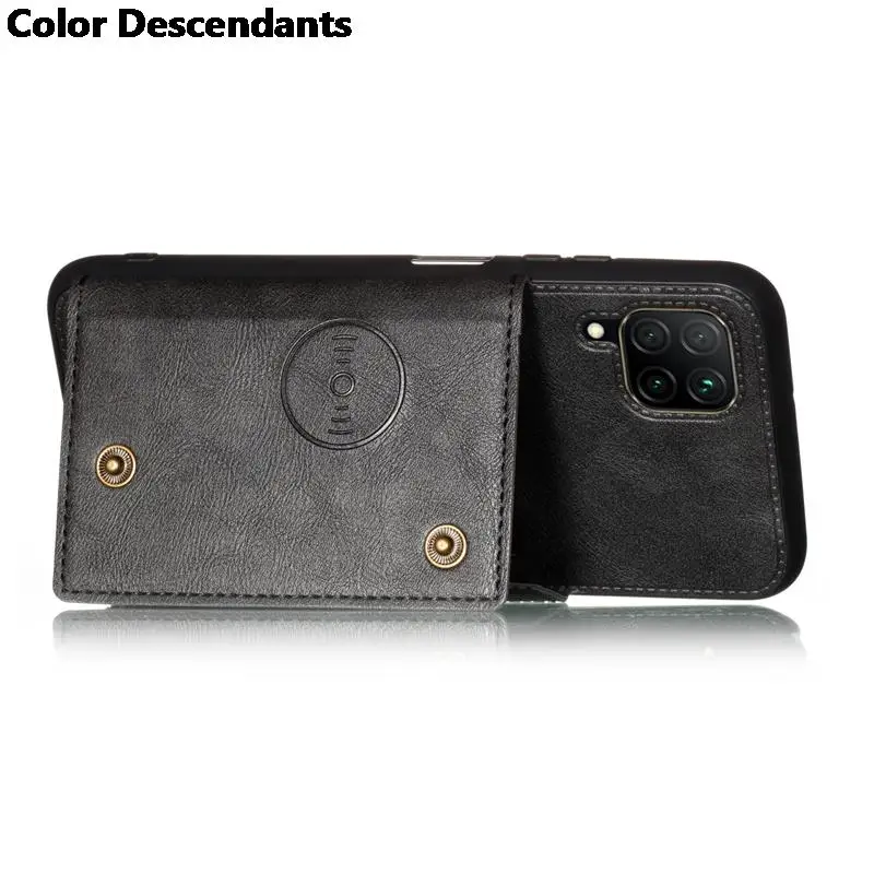 Чехол-Кошелек из искусственной кожи для Huawei P40 Lite автомобильный магнитный