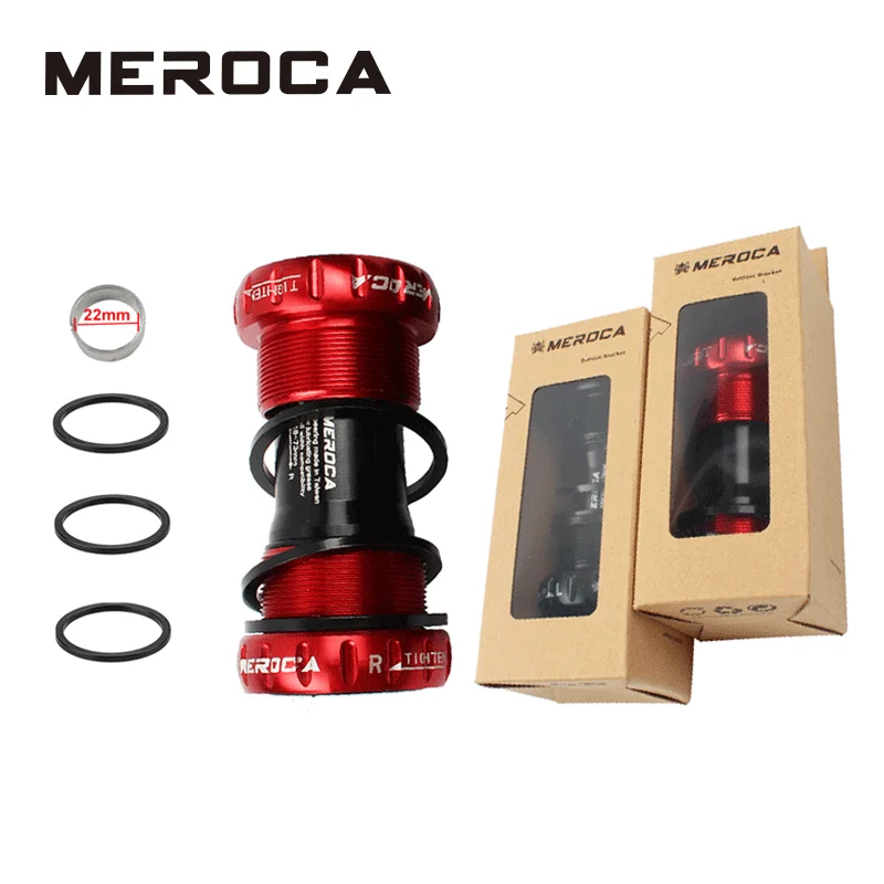 

MEROCA BSA Ceramic Bottom Bracket For Mountain Road bikes is suitable for 68-73mm BCI.37-24T 24MM bicycle threaded center axle