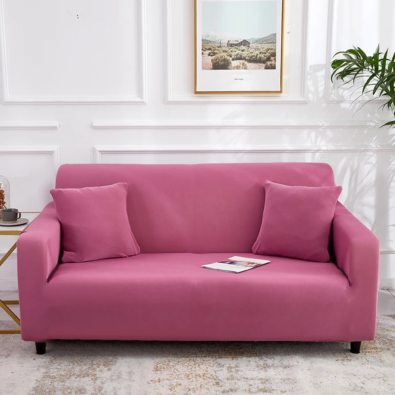 

Plain Solid Sofa Covers For Living Room Elastic Slipcover Stretch Sofa Cover Armchair Corner Sofa Slipcover Chaise Home Decor