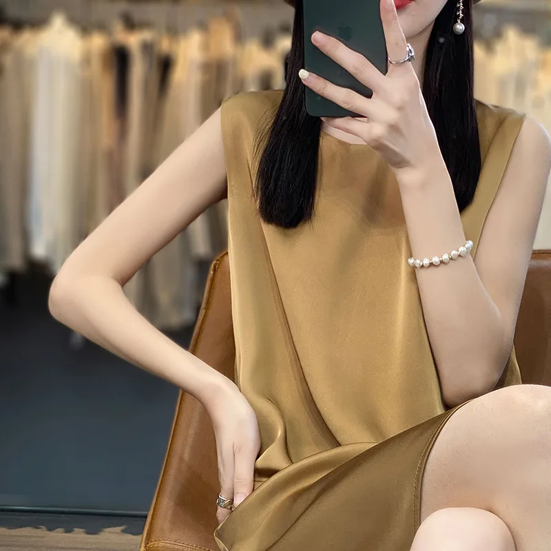 

Женское платье-пуловер с круглым вырезом, а-силуэт