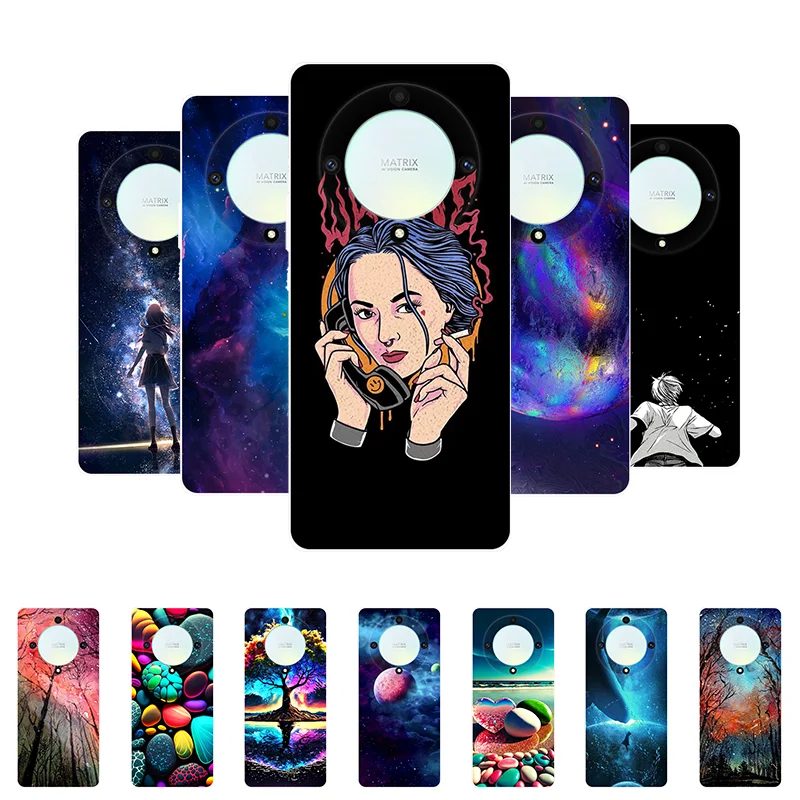 

Silicone Case for Honor Magic 5 Lite 5G Woman Cobblestone TPU Soft Funda for Honor Magic 5 Lite Cover Honor Magic5 Lite etui