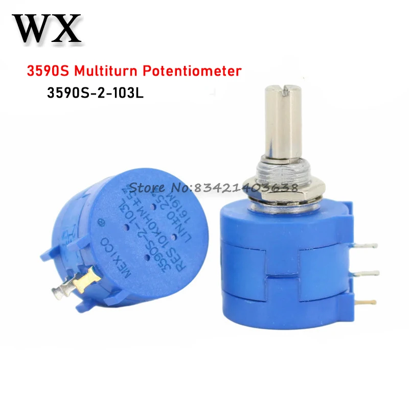 

1PCS 3590S 10K ohm 3590S-2-103 3590S-103 Precision Multiturn Potentiometer 10 Ring Adjustable Resistor 3590S-2-103L