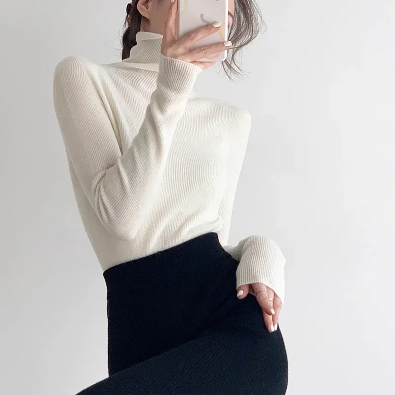 Трикотажный свитер-поло с высокой эластичностью и внутренним слоем Осень-зима 2023