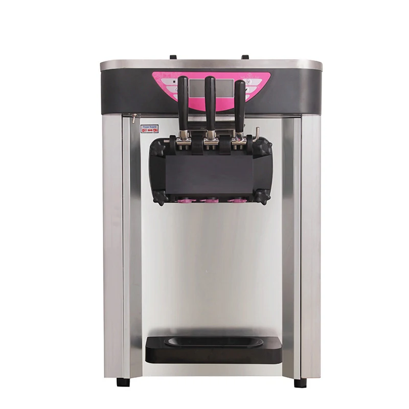 

Soft Ice Cream Machine Commercial Stainless Steel 3 Flavor Icecream Machine Vertical