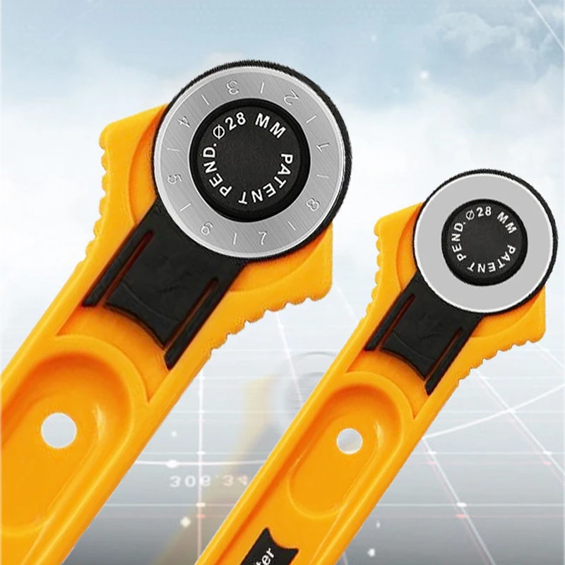 Режущий круглый нож для кожи 28 мм с набором лезвий для резки ткани.