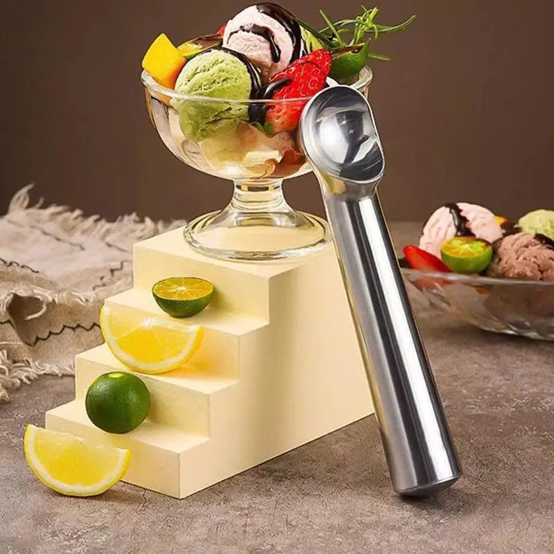 

Nonstick Anti-freeze Ice Cream Scoop Aluminum Ice Cream Tools Ice Scoop Cream Melon Cookie Tools Ball Dough Kitchen Spoon W7j7
