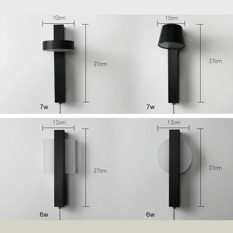 Настенные лампы в скандинавском стиле с выключателем вращающийся прикроватный