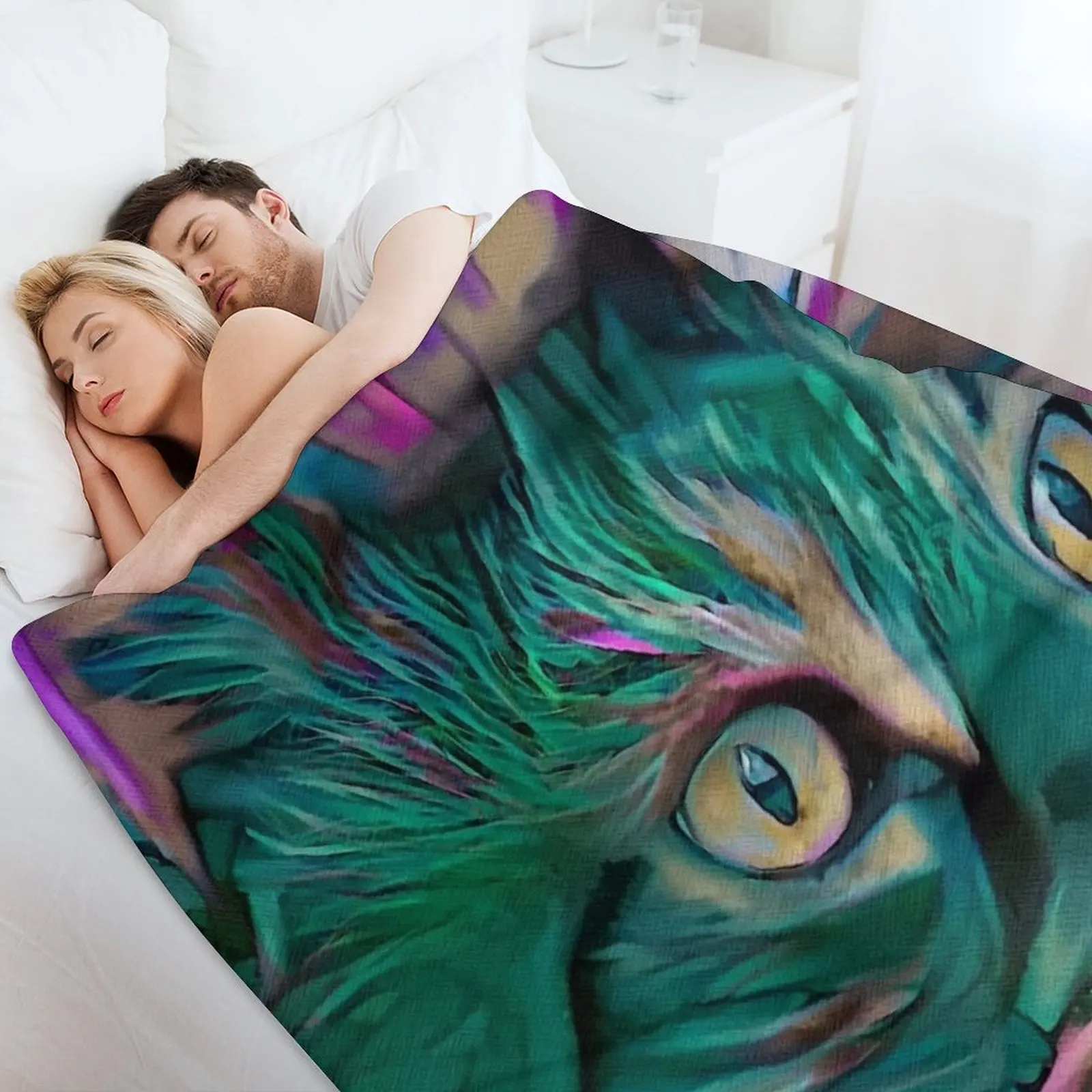 Мара verde кот чат леа рош картины котенок Плед Детские одеяла для кровати