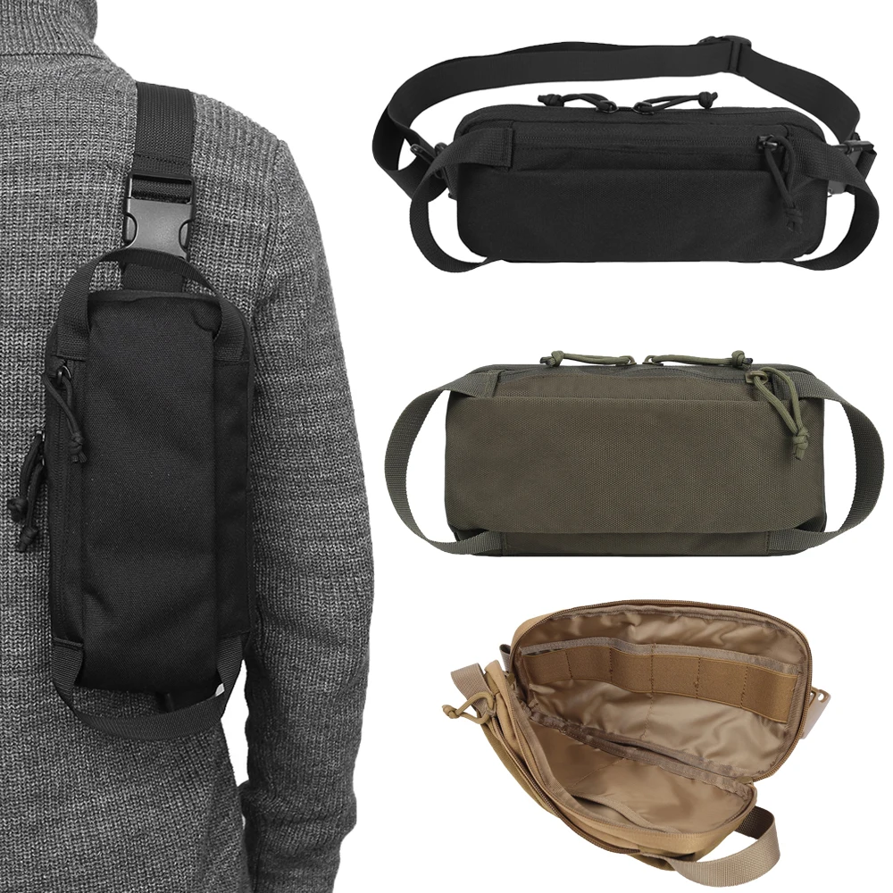 

Tactical Molle Handgun Bag Concealed Shoulder Gun Bag Hunting Magazine Carry Bag EDC Sling Belt Waist Pack Men Crossbody Ponch