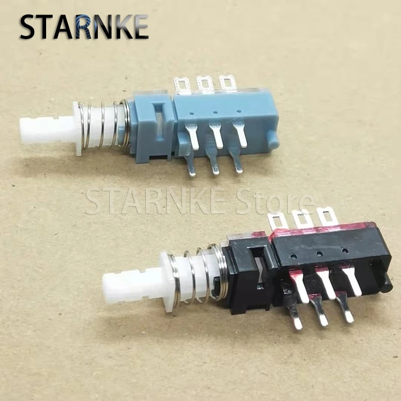 

5 шт. двухрядный 6-контактный прямой ключ самоблокирующийся переключатель кнопочный переключатель медные ножки с пружиной