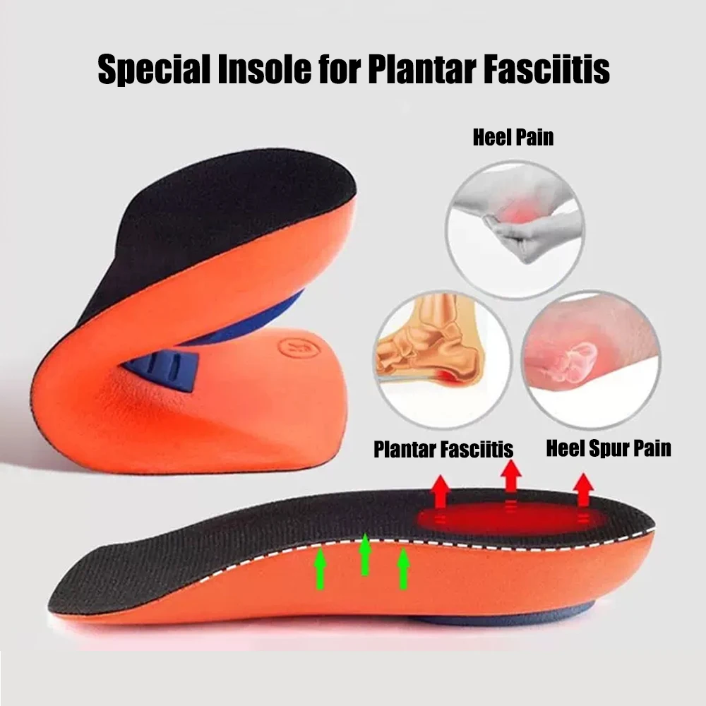 Sport Orthopedic Insoles for Plantar Fasciitis Orthotics Flat Feet Arch Support Insoles Heel Spur Treatment Pain Relief Shoe Pad