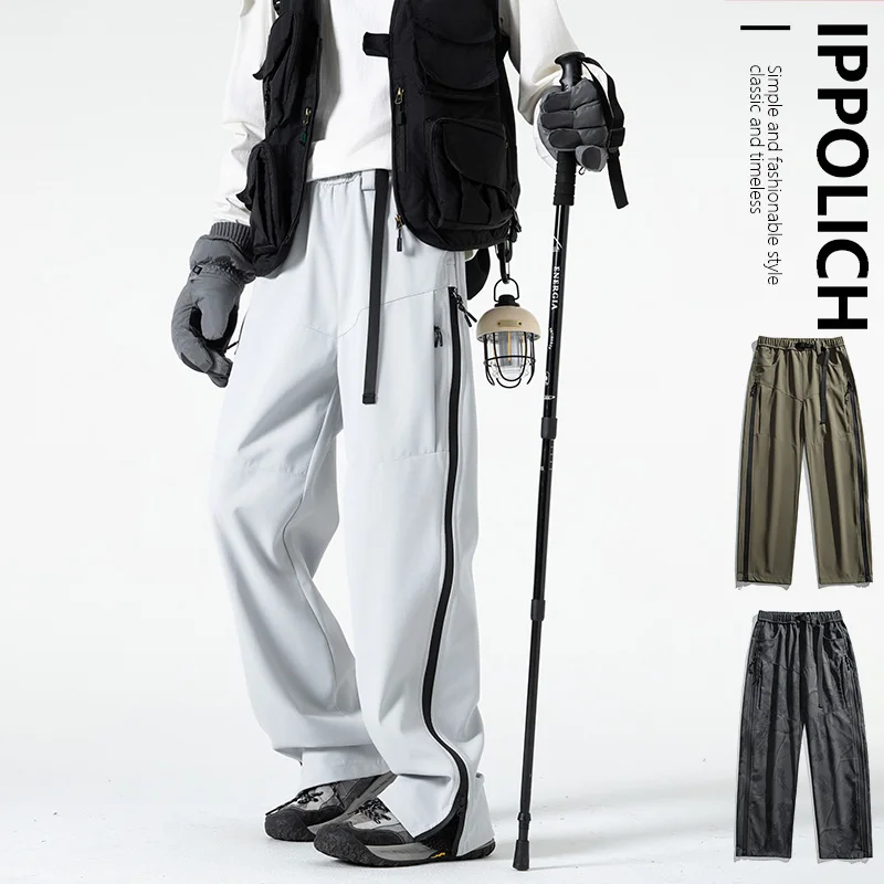 Ветрозащитные непромокаемые брюки 2024 мужские уличные брюки-карго с боковой