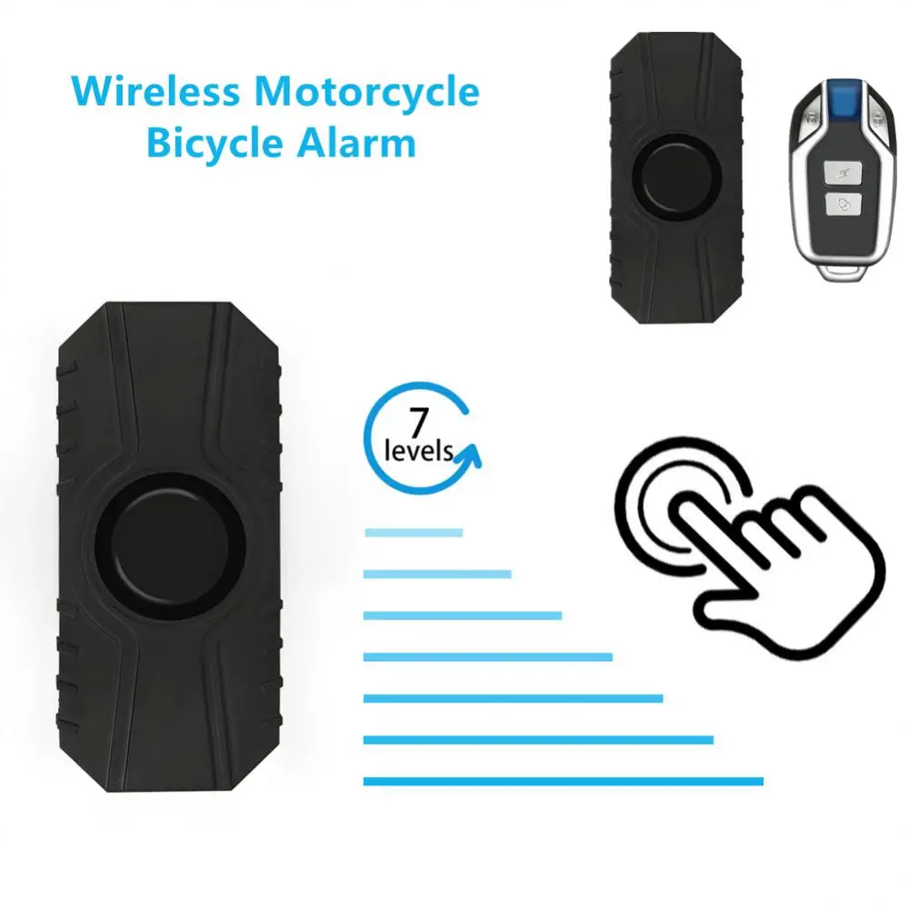 

Waterproof Motorcycle Bike Anti-Theft Alarm Wireless Remote Control Bicycle Security Alarm IP55 Waterproof, 150 DB Super Loud