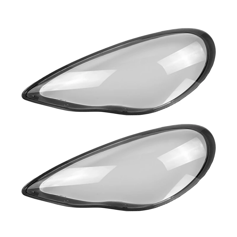 

2X For-Porsche Panamera 2010-2013 Left Headlight Shell Lamp Shade Transparent Lens Cover Headlight Cover