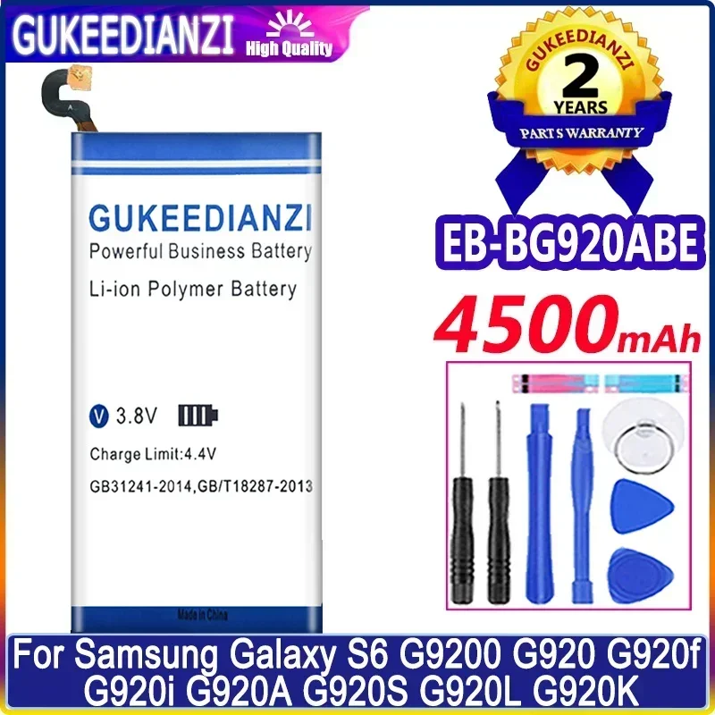 EB-BG920ABE EB-BG920ABA 4500 мАч аккумуляторы для мобильных телефонов SAMSUNG Galaxy S6 G9200 G9208 G9209 G920F