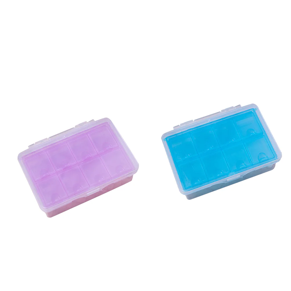

2 PCS Medication Supplement Case Box Container Seal Monthly Reminder Case Portable Pods Travel