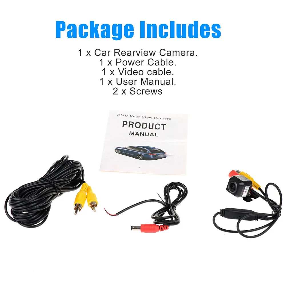 HD Waterproof Rearview Camera Night Vision 120-170° Wide Viewing Angle Reverse Camera Backup Parking Camera with RCA jack images - 6