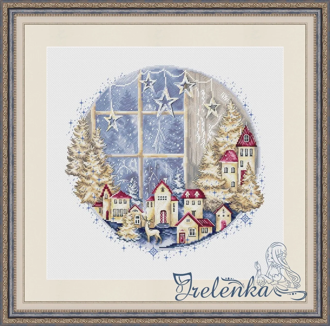 DIY Needle Work Wonderful Snow Scenery 41-40 Набор для вышивки крестом 28ct 14ct 32ct Metallic aida