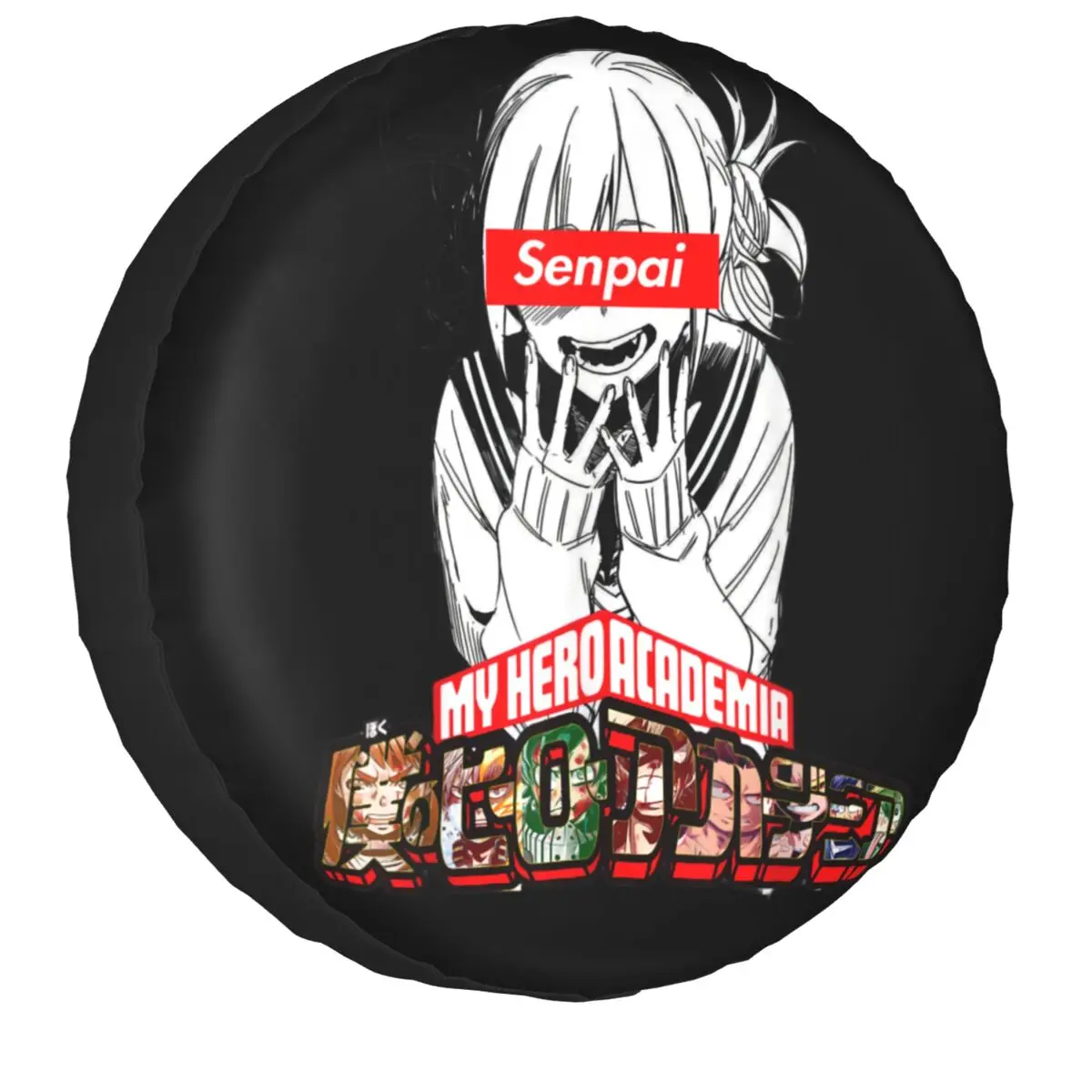 

Boku No Hero Academia Himiko Toga Spare Wheel Tire Cover Anime Girl Waifu For Jeep Trailer Vehicle Accessories 14-17 Inch