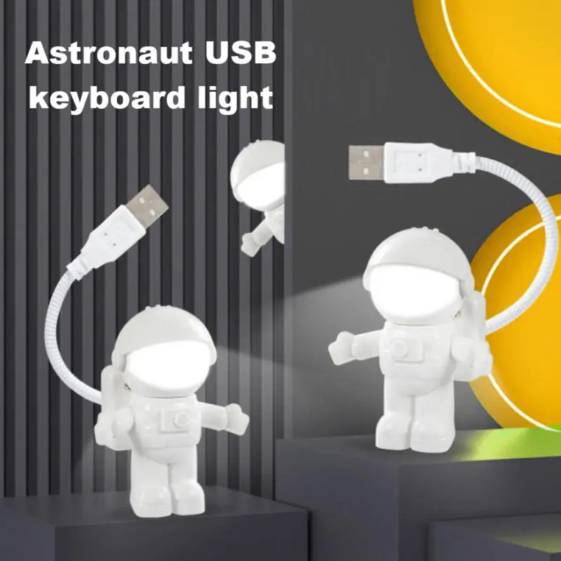 

Spaceman Astronaut Nightlight Bedroom Night Lamp Led Usb Tube Lamp Flexible Table Lamp For Laptop Pc Notebook Reading Portable