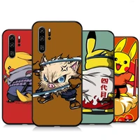 pokemon pikachu bandai phone cases for huawei honor p30 p40 pro p30 pro honor 8x v9 10i 10x lite 9a funda coque back cover