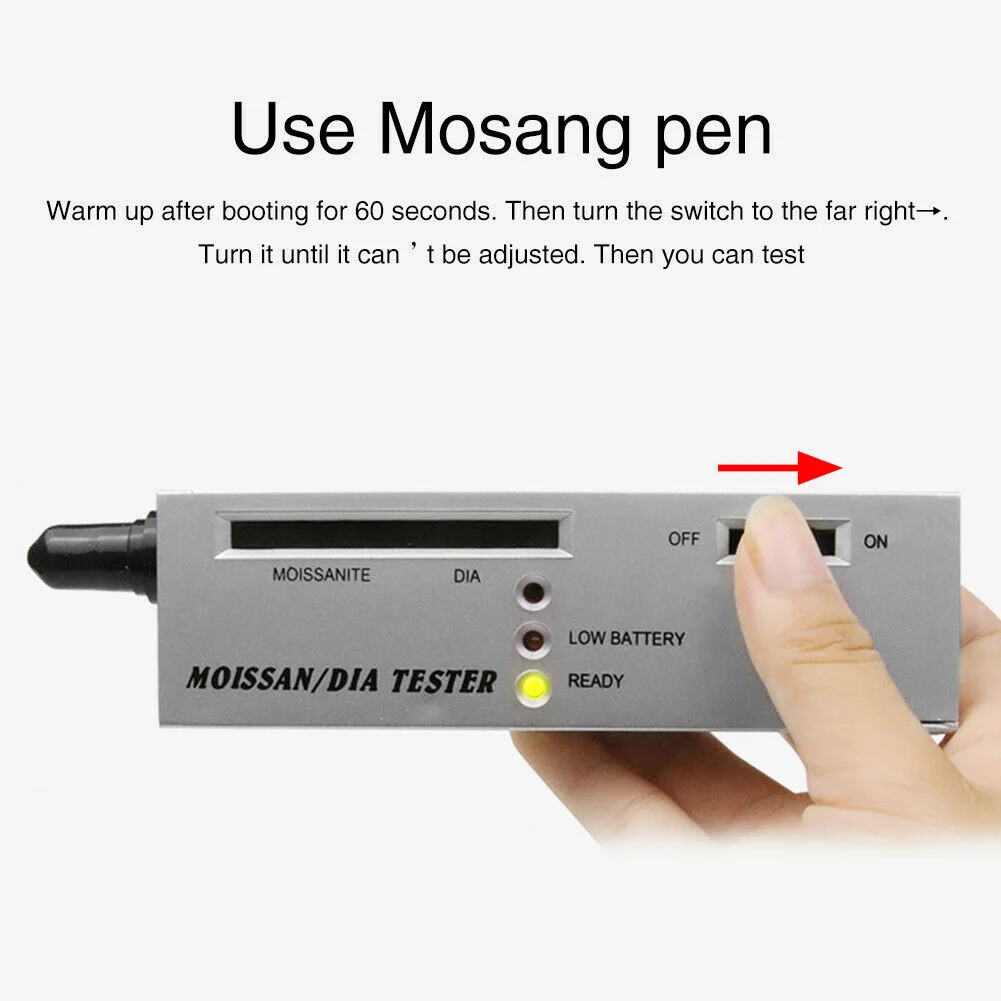 

Diamond Gems Tester Pen Portable Gemstone Selector Tool LED Indicator Accurate Reliable Jewelry Test Tool