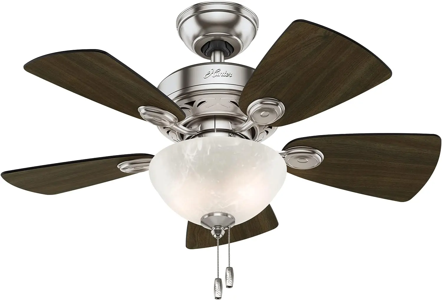 

Company, 52092, 34 inch Watson Brushed Nickel Ceiling Fan with LED Light Kit and Pull Chain
