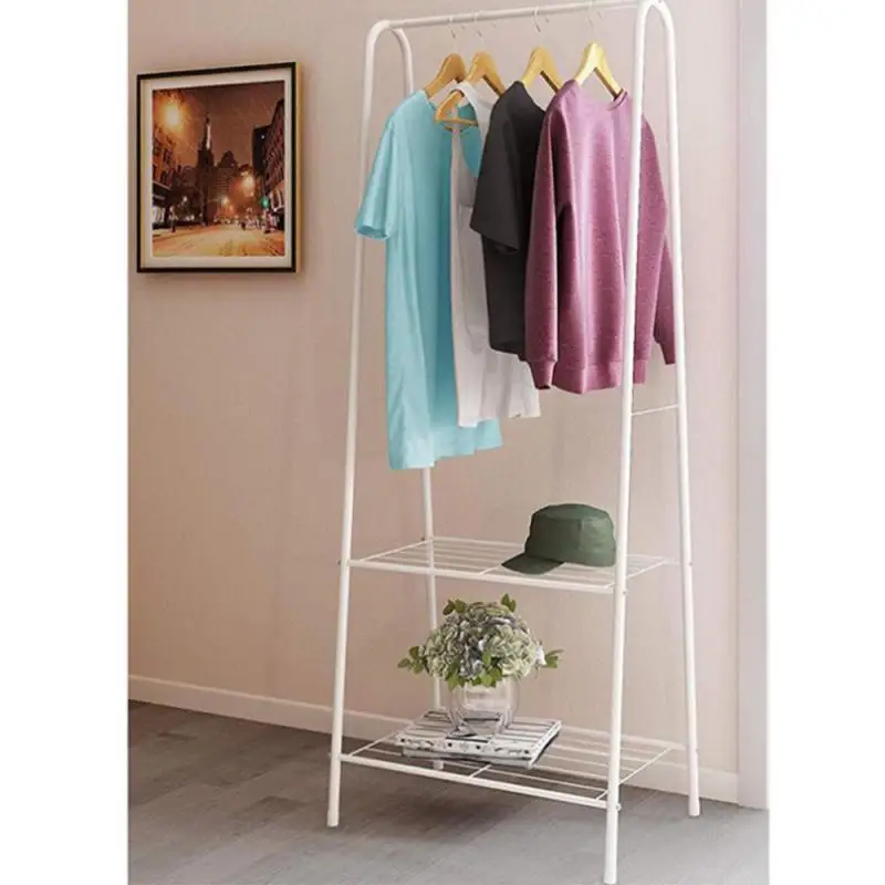 

Coat Rack Hanging Clothes Storage Shelf Shoe Organizer Bedroom Floor Standing Display Rack Garment Stand Hanger Furniture Hwc
