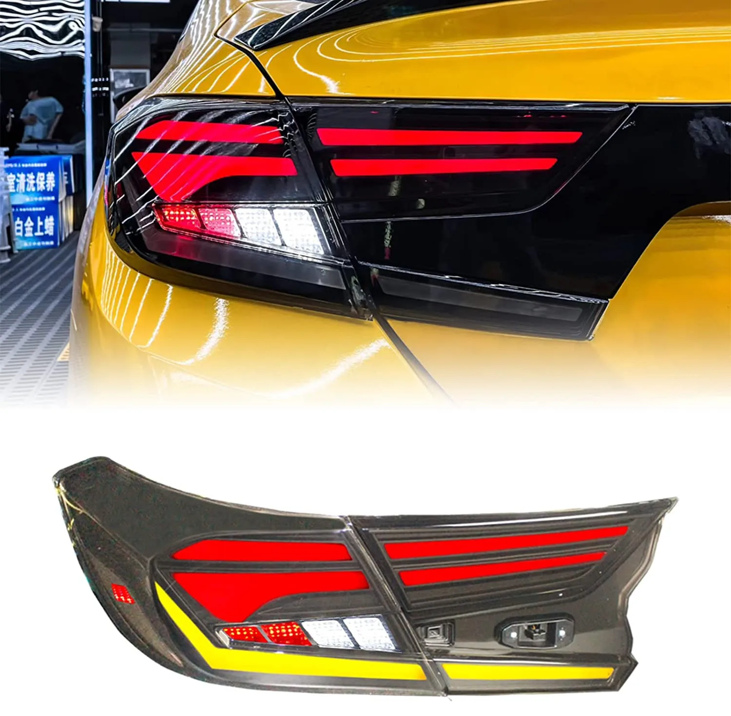 

LED Taillights Assembly For Honda Accord 10th Gen 2018 2019 2020 2021 Sequential Indicator Rear Lamps With Start Up Animation