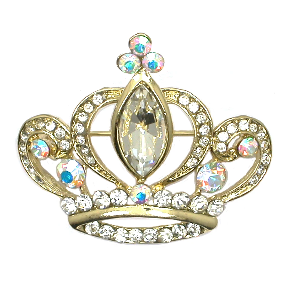 

Crown Rhinestone Carystal Brooches for party prom pin Women Concert Brooch Pins jewelry Gifts Accessories
