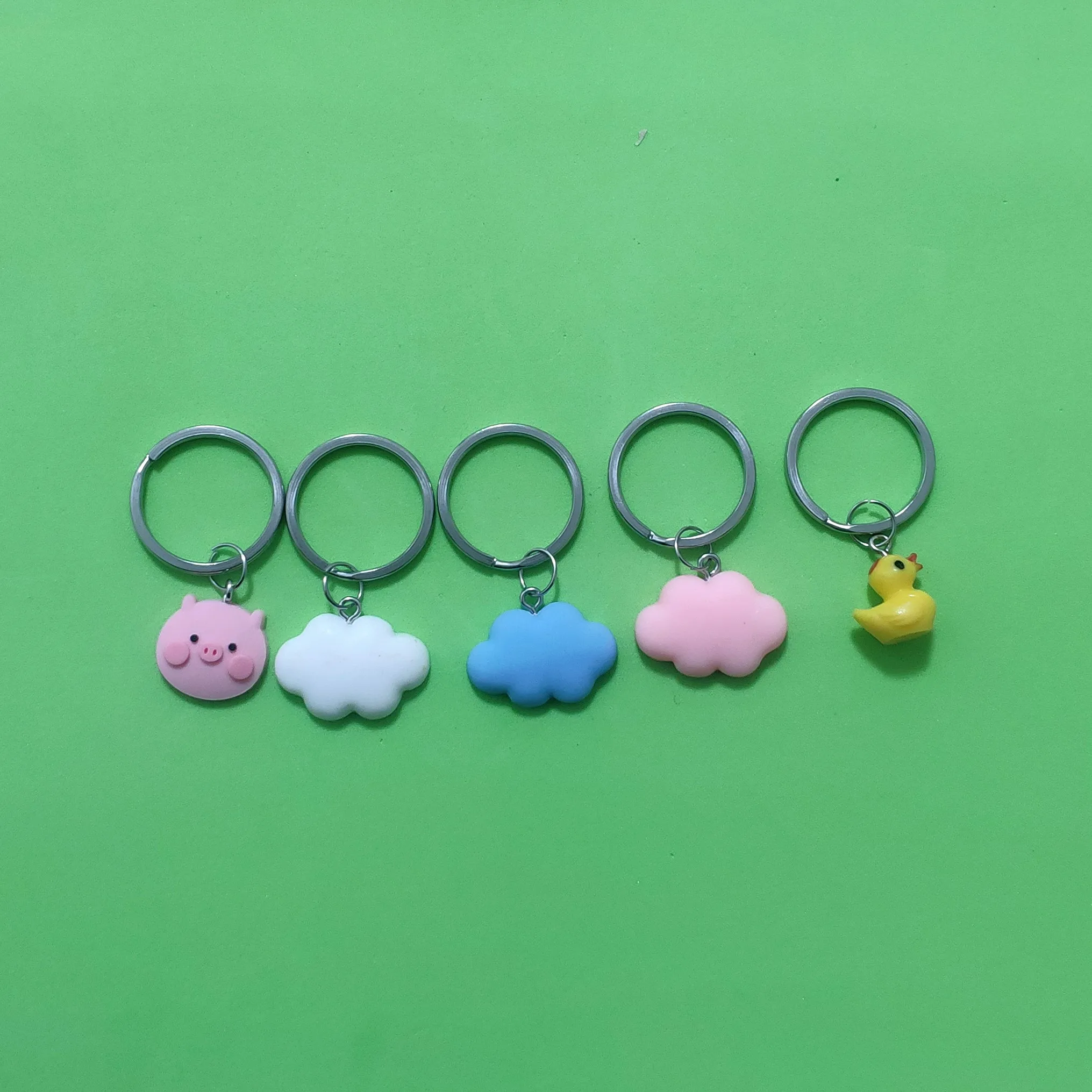 

Cartoon Carabiner for Keys Stainless Steel Cute Best Friend Silicone Lovely Couple Gift Cloud Pig Duck Ornaments Keyring Holder