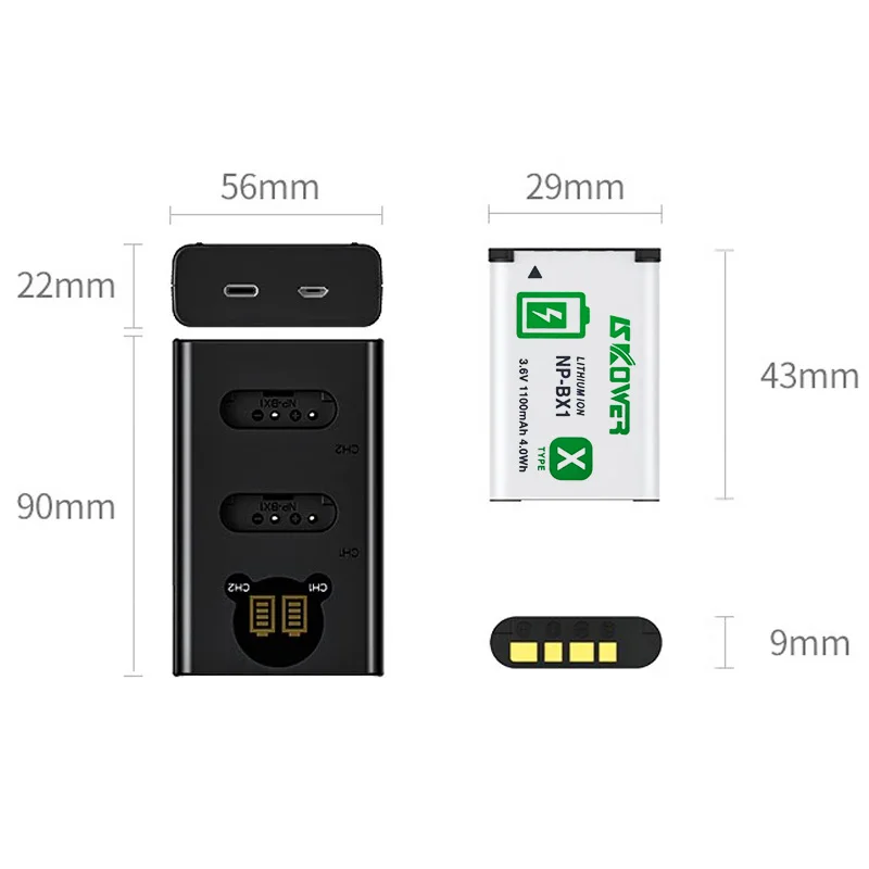 Фото NP-BX1 NPBX1 NP BX1 Аккумулятор для Sony FDR-X3000R ZV-1 RX100 M7 M6 AS300 HX400 HX60 WX350 AS300V HDR-AS300R FDR-X3000 BX1 для Sony №4
